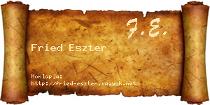 Fried Eszter névjegykártya